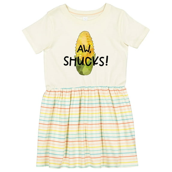 Inktastic Aw, Shucks Corn on the Cob Humor Girls Toddler Dress