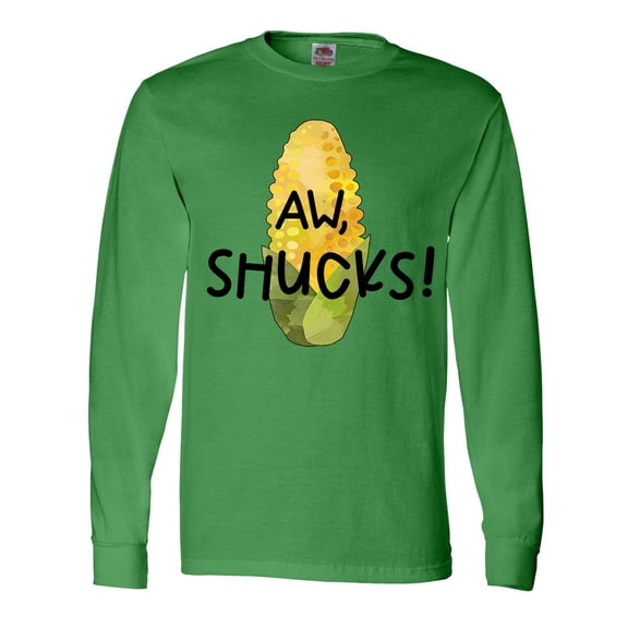 Inktastic Aw, Shucks Corn on the Cob Humor Long Sleeve T-Shirt