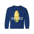 thumbnail image 1 of Inktastic Aw, Shucks Corn on the Cob Humor Long Sleeve Youth T-Shirt, 1 of 5