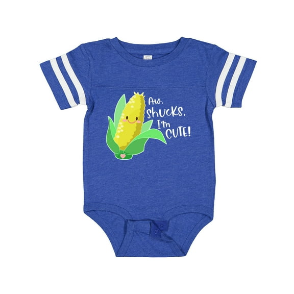 Inktastic Aw, Shucks, I'm Cute Corn Humor Boys or Girls Baby Bodysuit