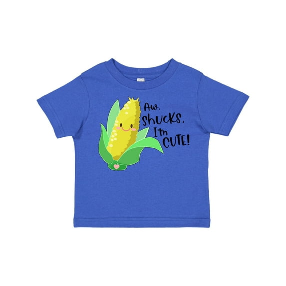 Inktastic Aw, Shucks, I'm Cute Corn Humor Boys or Girls Toddler T-Shirt