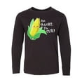 thumbnail image 1 of Inktastic Aw, Shucks, I'm Cute Corn Humor Long Sleeve Youth T-Shirt, 1 of 5