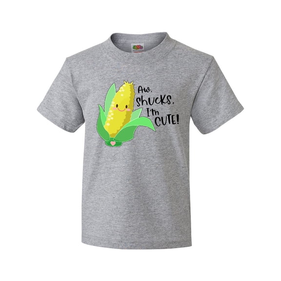 Inktastic Aw, Shucks, I'm Cute Corn Humor Youth T-Shirt