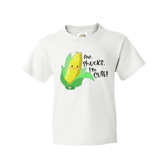 Inktastic Aw, Shucks, I'm Cute Corn Humor Youth T-Shirt