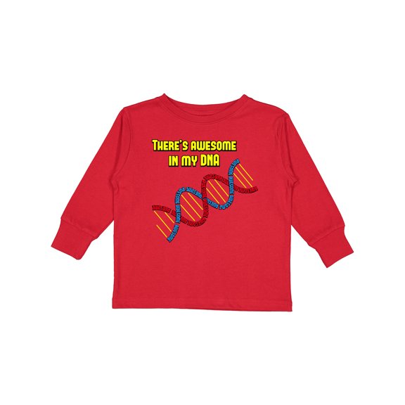 Inktastic Awesome DNA Boys or Girls Long Sleeve Toddler T-Shirt