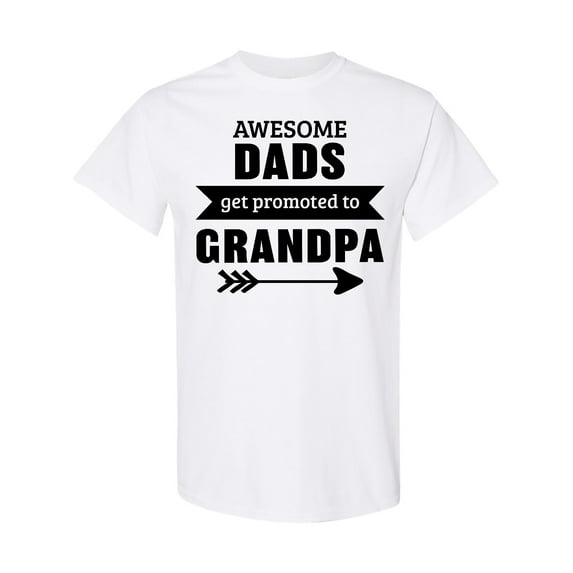 Inktastic Awesome Dads Get Promoted to Grandpa T-Shirt