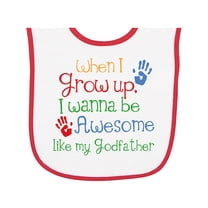 Inktastic Awesome Like My Godfather Baby Terry Cloth Bib