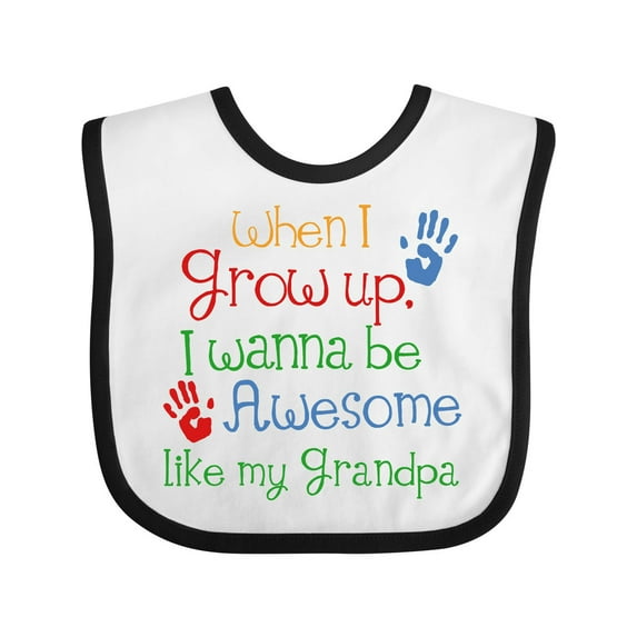 Inktastic Awesome Like My Grandpa Boys or Girls Baby Bib