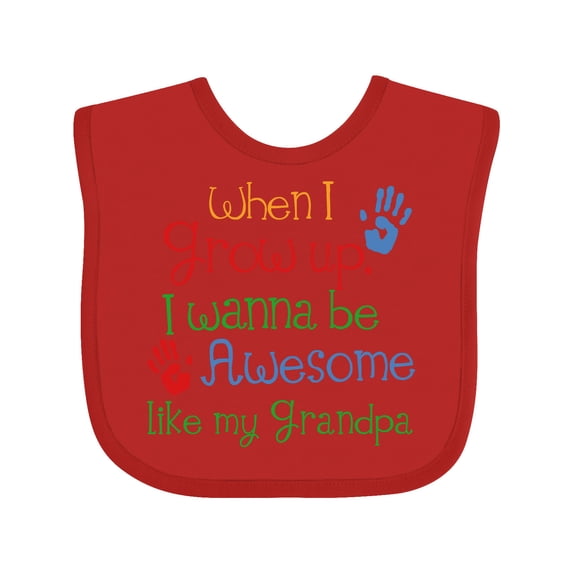 Inktastic Awesome Like My Grandpa Boys or Girls Baby Bib