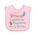 thumbnail image 1 of Inktastic Awesome Like My Grandpa Boys or Girls Baby Bib, 1 of 3