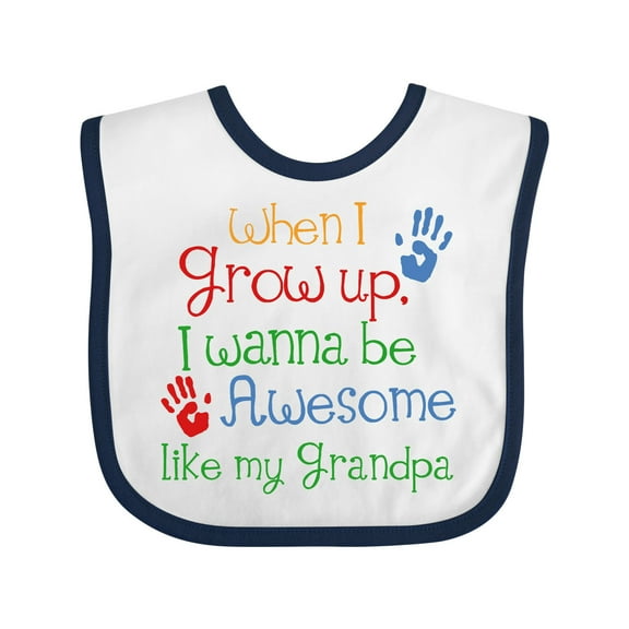 Inktastic Awesome Like My Grandpa Boys or Girls Baby Bib