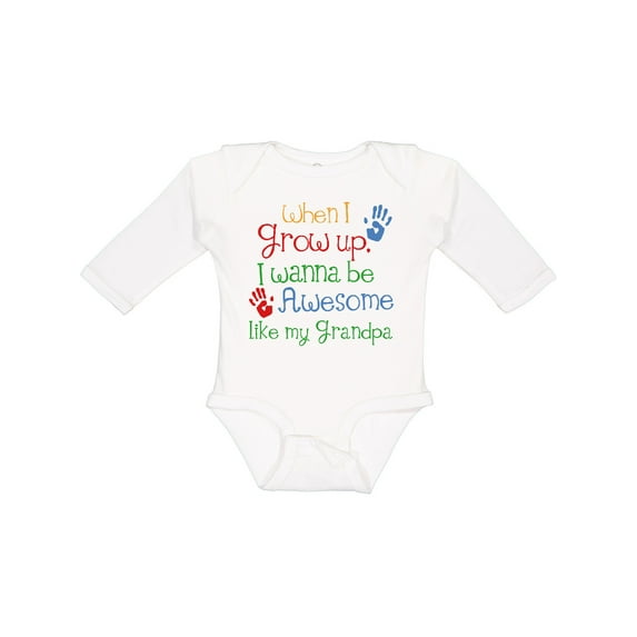 Inktastic Awesome Like My Grandpa Boys or Girls Long Sleeve Baby Bodysuit