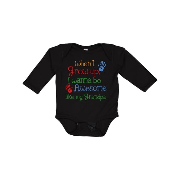 Inktastic Awesome Like My Grandpa Boys or Girls Long Sleeve Baby Bodysuit