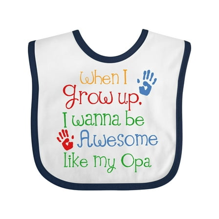 Inktastic Awesome Like My Opa Boys or Girls Baby Bib