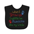 thumbnail image 1 of Inktastic Awesome Like My Uncle Boys or Girls Baby Bib, 1 of 4