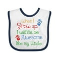 thumbnail image 1 of Inktastic Awesome Like My Uncle Boys or Girls Baby Bib, 1 of 4