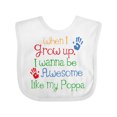 thumbnail image 1 of Inktastic Awesome Like Poppa Boys or Girls Baby Bib, 1 of 4