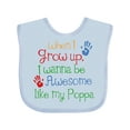thumbnail image 1 of Inktastic Awesome Like Poppa Boys or Girls Baby Bib, 1 of 4