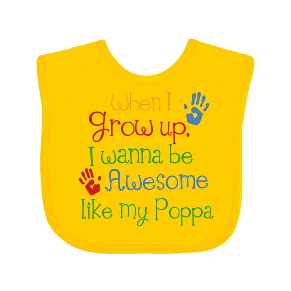 Inktastic Awesome Like Poppa Boys or Girls Baby Bib