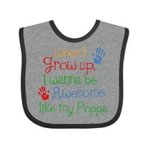 Inktastic Awesome Like Poppa Boys or Girls Baby Bib