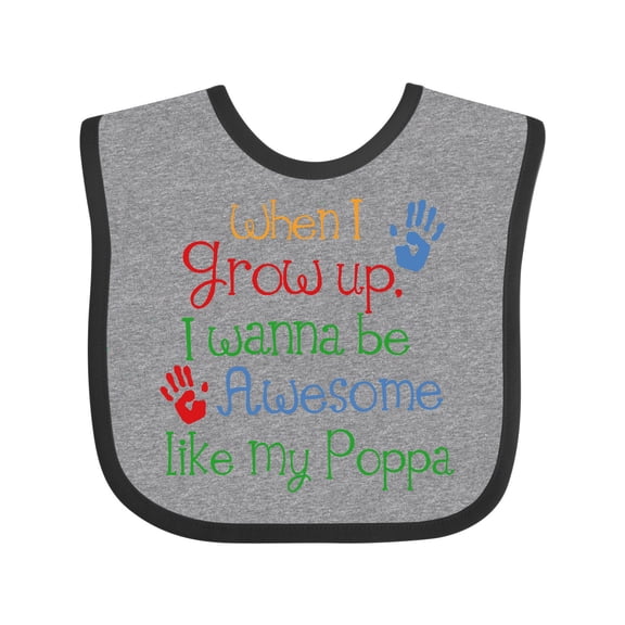 Inktastic Awesome Like Poppa Boys or Girls Baby Bib