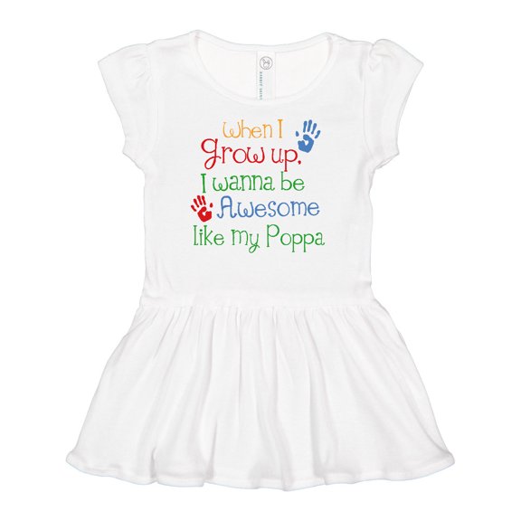 Inktastic Awesome Like Poppa Girls Baby Dress