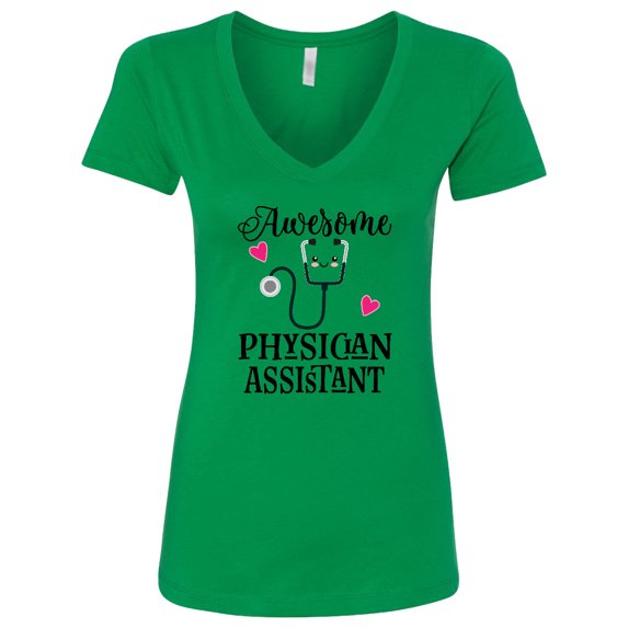 Inktastic Awesome Physician Assistant for Pa Women's V-Neck T-Shirt