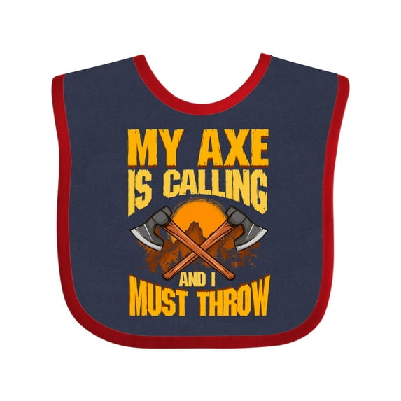 Inktastic Axe Throwing Funny Gift Boys or Girls Baby Bib
