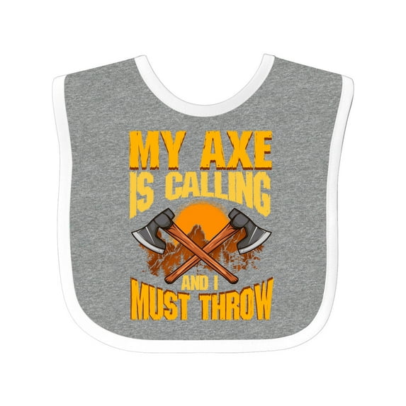 Inktastic Axe Throwing Funny Gift Boys or Girls Baby Bib