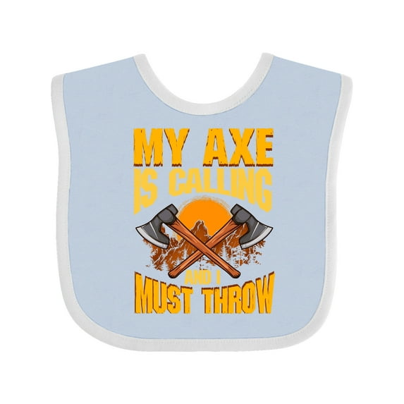 Inktastic Axe Throwing Funny Gift Boys or Girls Baby Bib