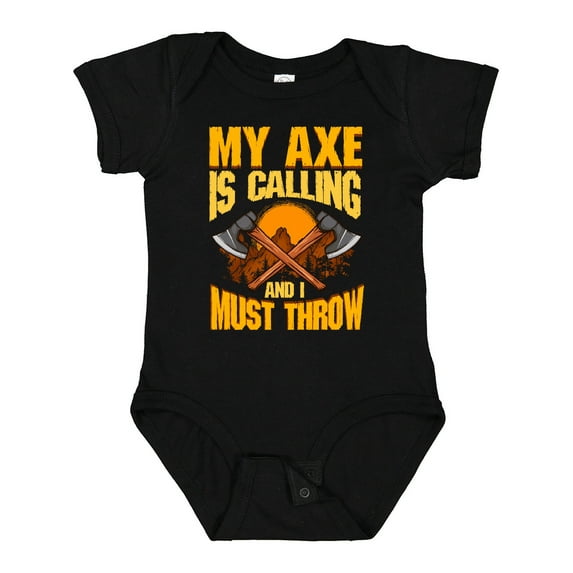 Inktastic Axe Throwing Funny Boys or Girls Baby Bodysuit
