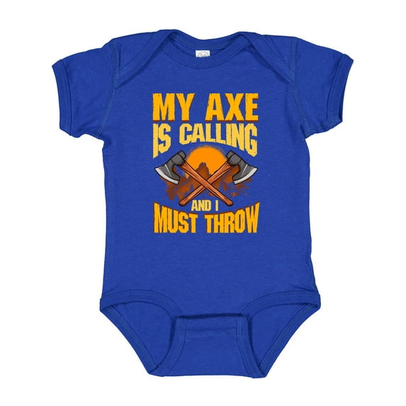 Inktastic Axe Throwing Funny Boys or Girls Baby Bodysuit