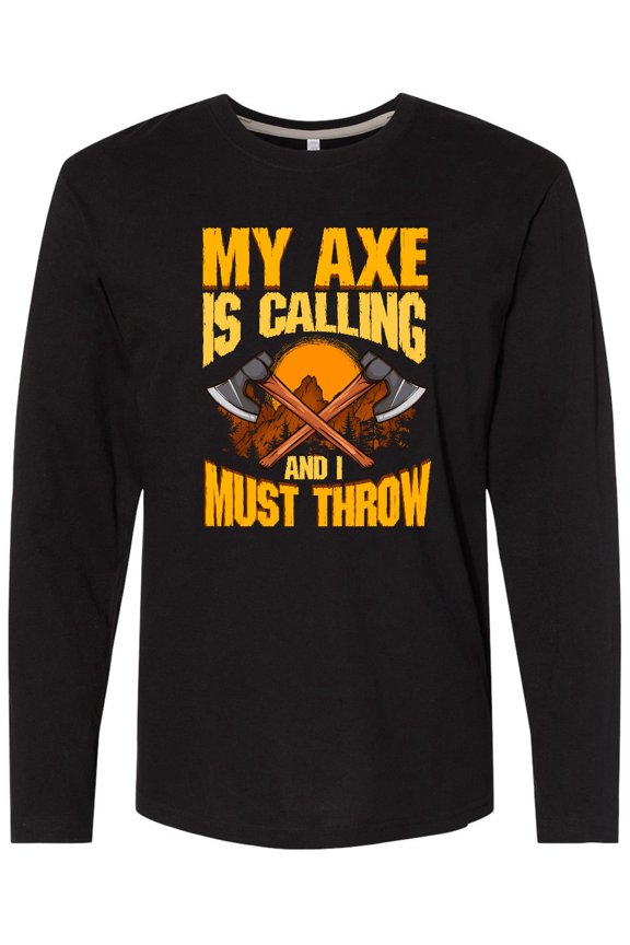Axe Throwing Funny Gift Long Sleeve T-Shirt