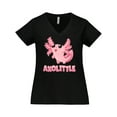thumbnail image 1 of Inktastic Axolittle- cute baby axolotl Women's Plus Size V-Neck T-Shirt, 1 of 5