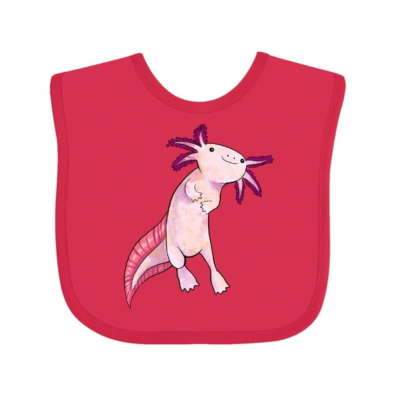 Inktastic Axolotl Says Hello Cute Salamander Boys or Girls Baby Bib
