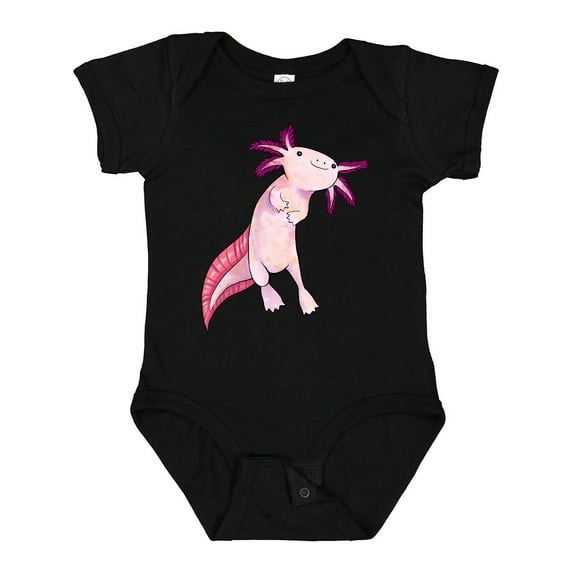 Inktastic Axolotl Says Hello Cute Salamander Boys or Girls Baby Bodysuit