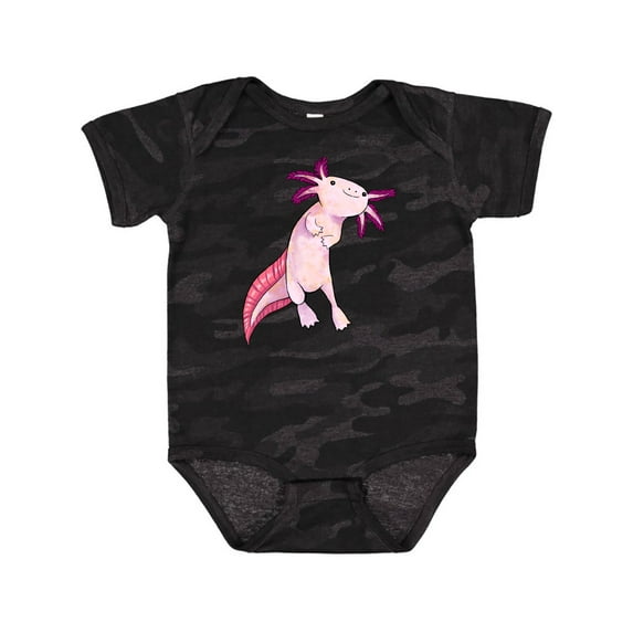 Inktastic Axolotl Says Hello Cute Salamander Boys or Girls Baby Bodysuit