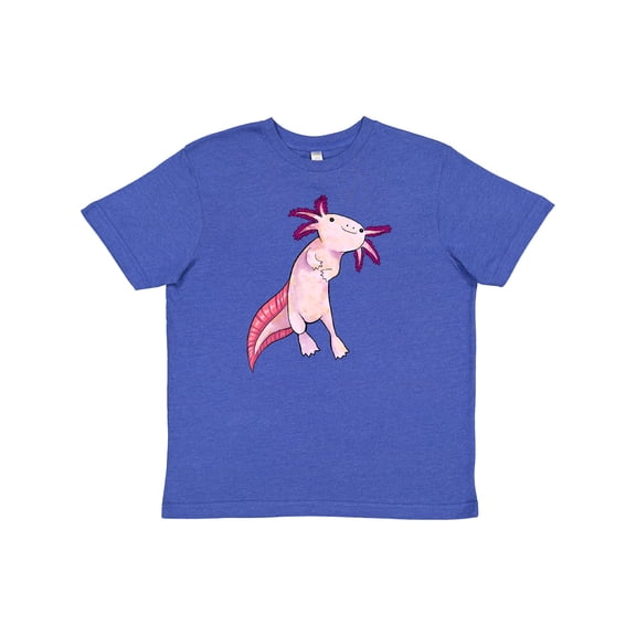 Inktastic Axolotl Says Hello Cute Salamander Youth T-Shirt