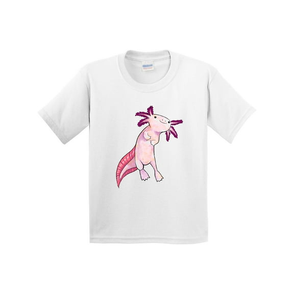 Inktastic Axolotl Says Hello Cute Salamander Youth T-Shirt