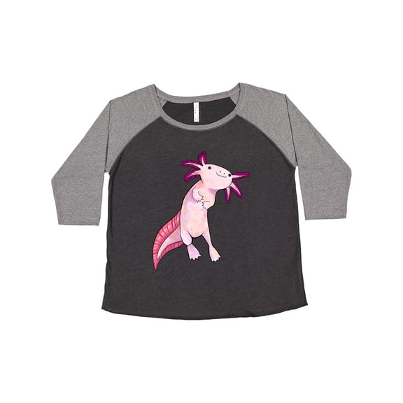 Inktastic Axolotl Says Hello cute salamander Women's Plus Size T-Shirt