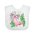 thumbnail image 1 of Inktastic Axolotl Unicorn with Rainbow Tail, Bubbles and Seaweed. Boys or Girls Baby Bib, 1 of 4