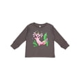 thumbnail image 1 of Inktastic Axolotl Unicorn with Rainbow Tail, Bubbles and Seaweed. Boys or Girls Long Sleeve Toddler T-Shirt, 1 of 5