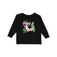 thumbnail image 1 of Inktastic Axolotl Unicorn with Rainbow Tail, Bubbles and Seaweed. Boys or Girls Long Sleeve Toddler T-Shirt, 1 of 5