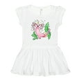 thumbnail image 1 of Inktastic Axolotl Unicorn with Rainbow Tail, Bubbles and Seaweed. Girls Toddler Dress, 1 of 5