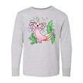 thumbnail image 1 of Inktastic Axolotl Unicorn with Rainbow Tail, Bubbles and Seaweed. Long Sleeve Youth T-Shirt, 1 of 5