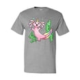 thumbnail image 1 of Inktastic Axolotl Unicorn with Rainbow Tail, Bubbles and Seaweed. T-Shirt, 1 of 5