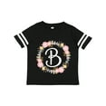 thumbnail image 1 of Inktastic B Monogram Alphabet Letter Rose Floral Wreath Girls Toddler T-Shirt, 1 of 5