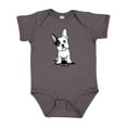 thumbnail image 1 of Inktastic B/W Frenchie (Darks) Boys or Girls Baby Bodysuit, 1 of 5