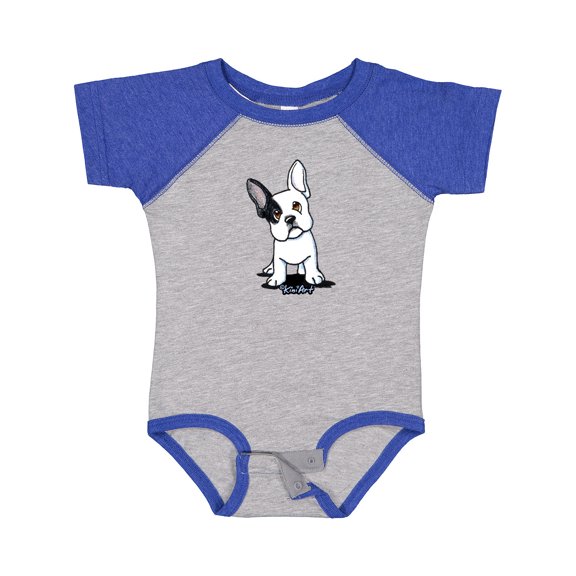 Inktastic B/W Frenchie (Darks) Boys or Girls Baby Bodysuit