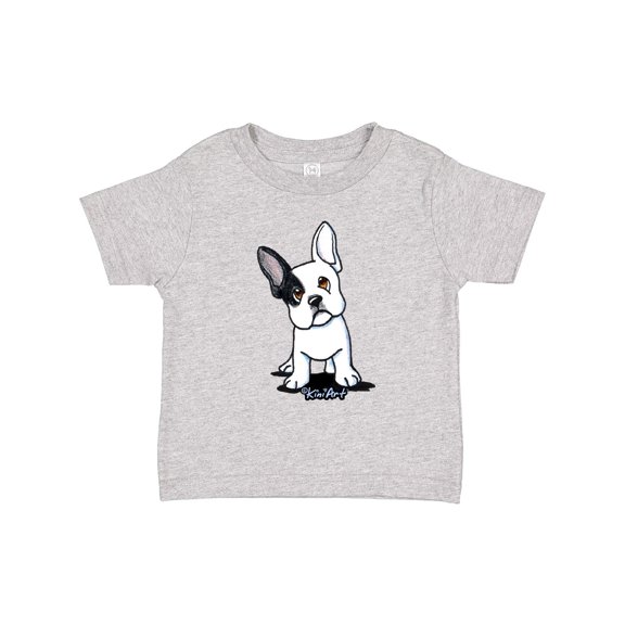 Inktastic B/W Frenchie (Darks) Boys or Girls Toddler T-Shirt